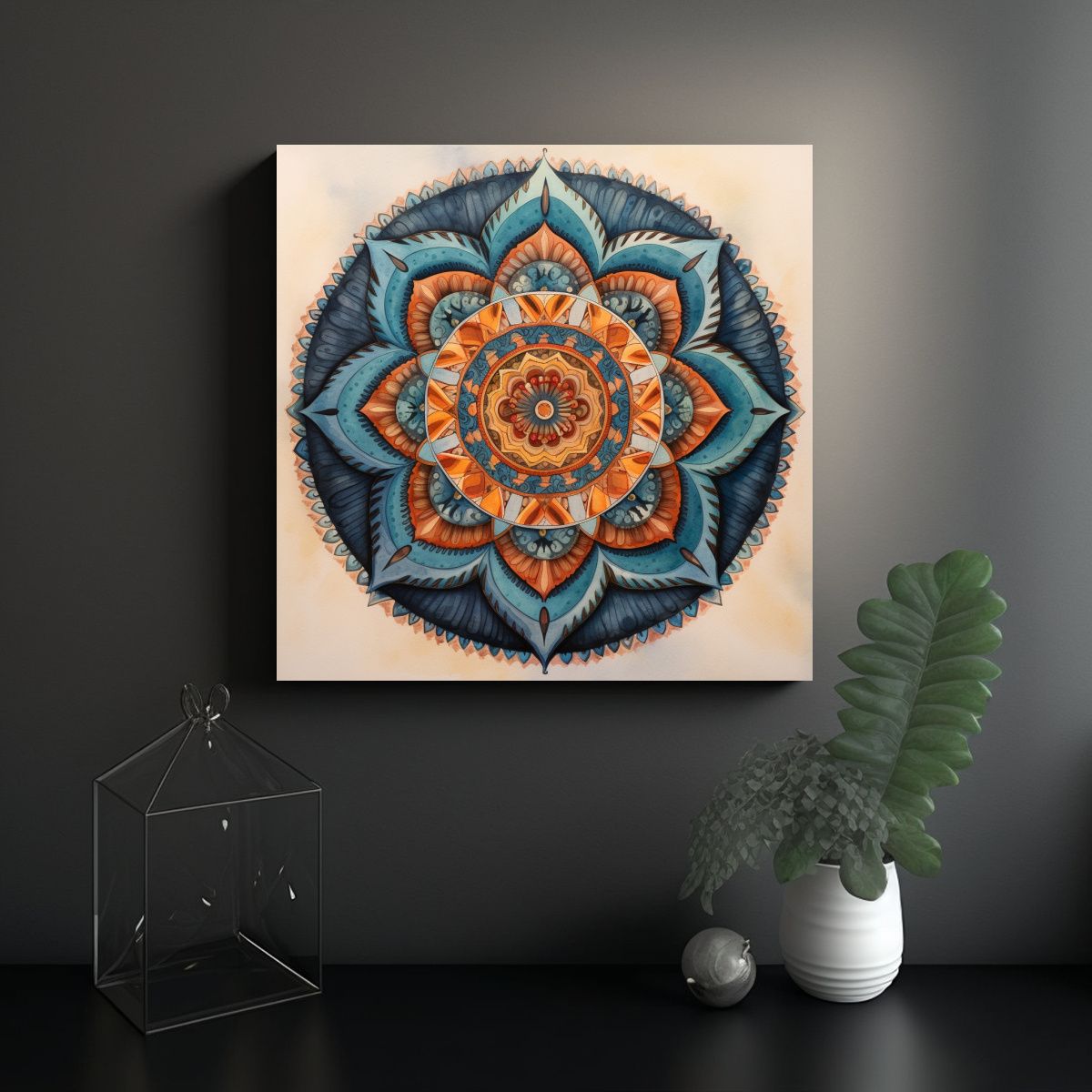 GENERICO - Pinturas Decorativas De Mandalas Inspiradas En 60x60 Cm