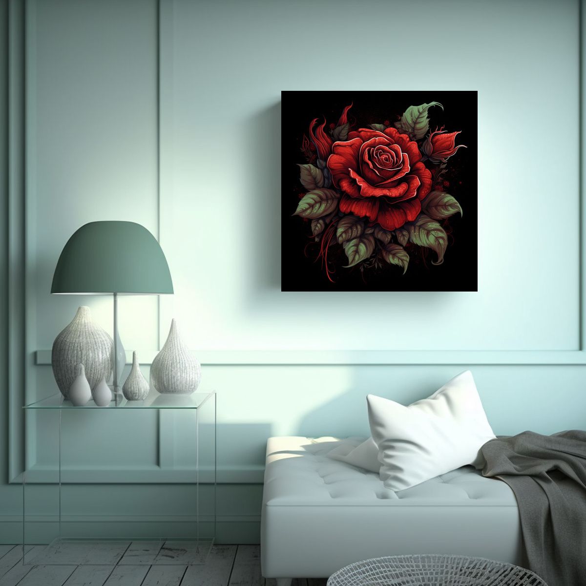 GENERICO - Diseño De Camiseta Rosa Oscura Ali Taylor Arte 60x60 Cm