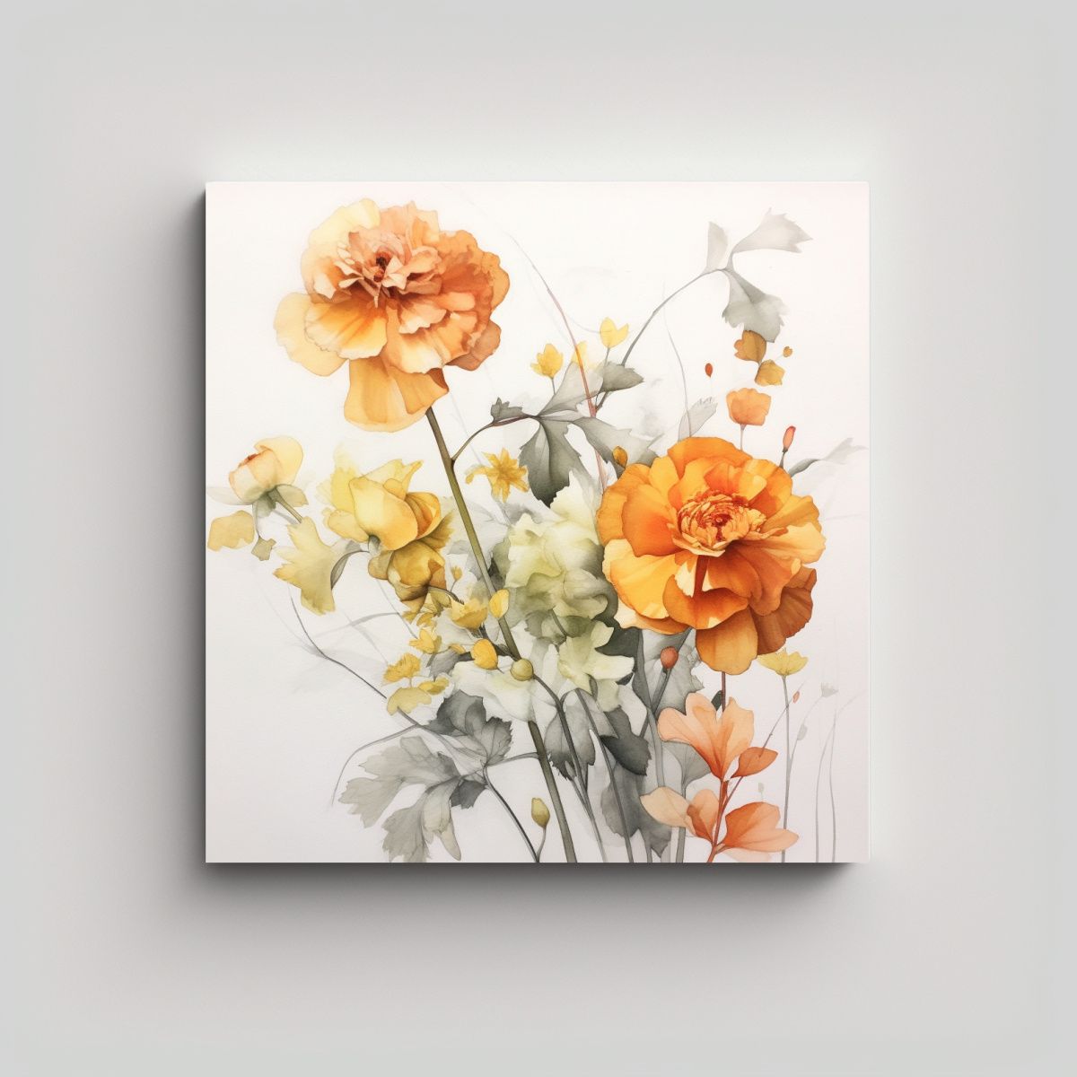 GENERICO - Ilustración De Marigold Cuadro Decorativo Para 60x60 Cm