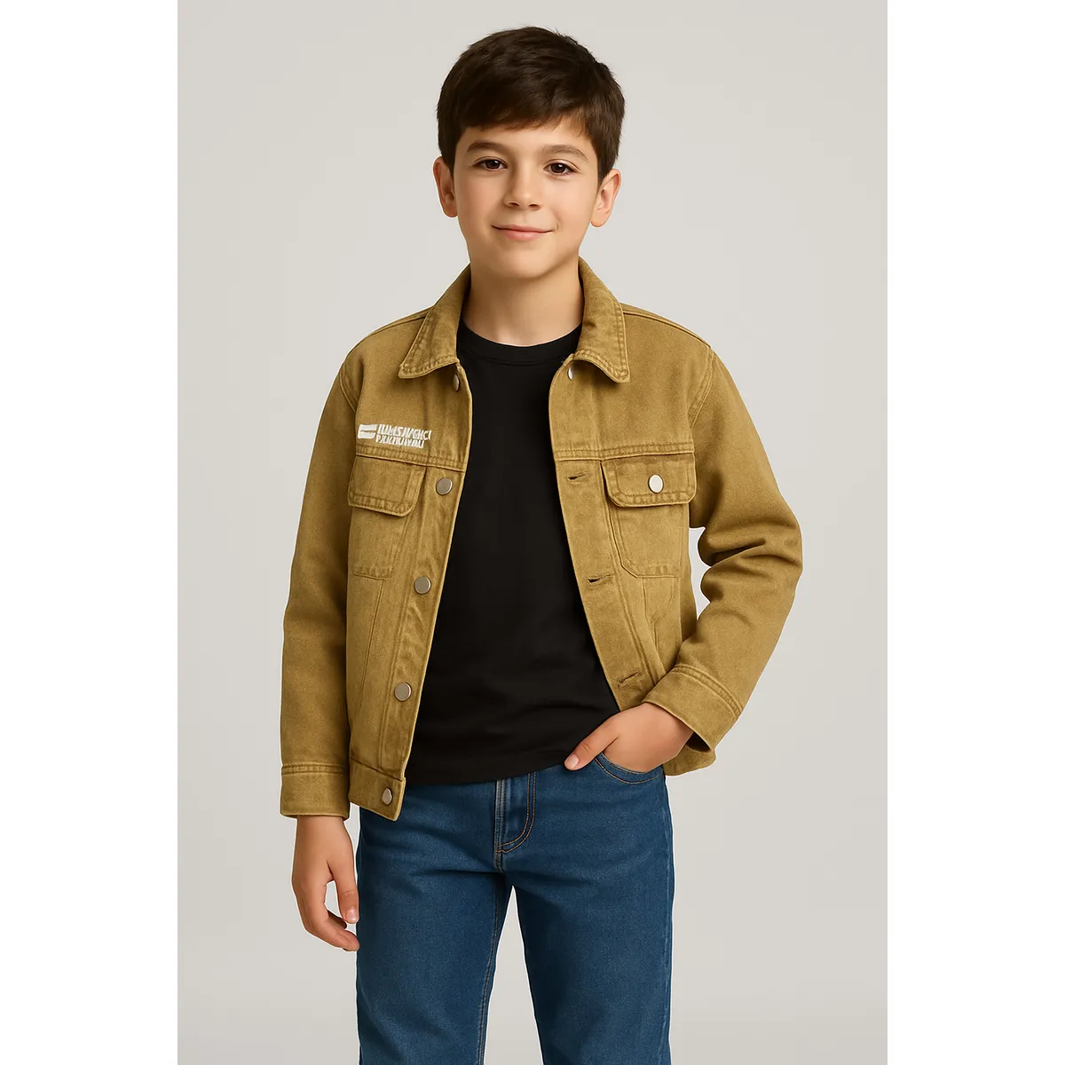 KIBOU - Chaqueta mezclilla niño look urbano y funcional