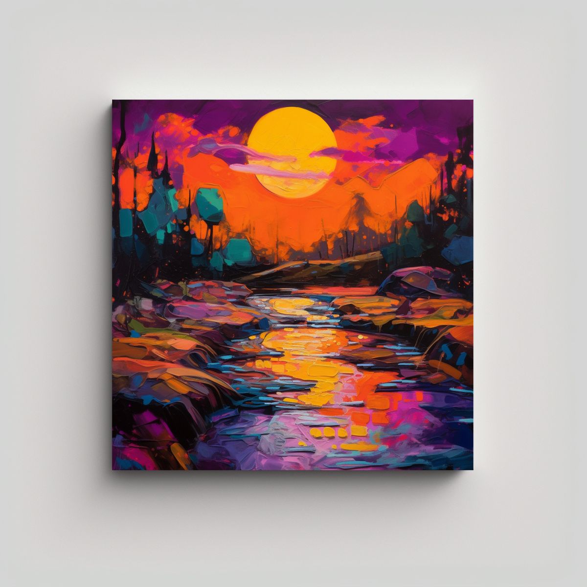 GENERICO - Pinturas Al óleo En Lienzo De Composición 60x60 Cm