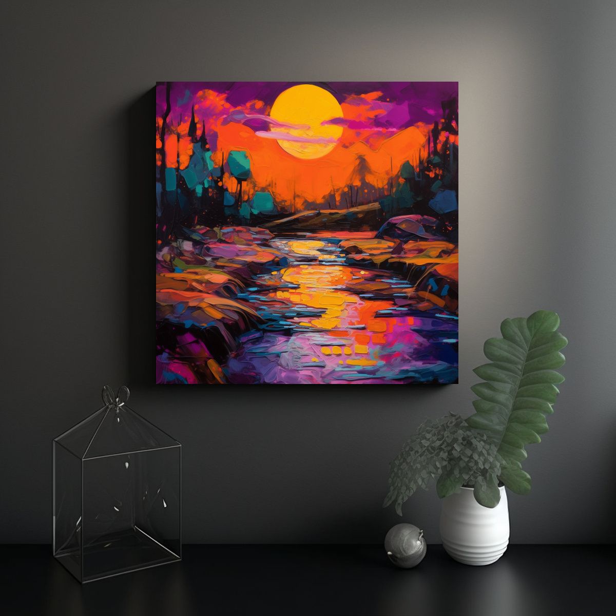 GENERICO - Pinturas Al óleo En Lienzo De Composición 60x60 Cm