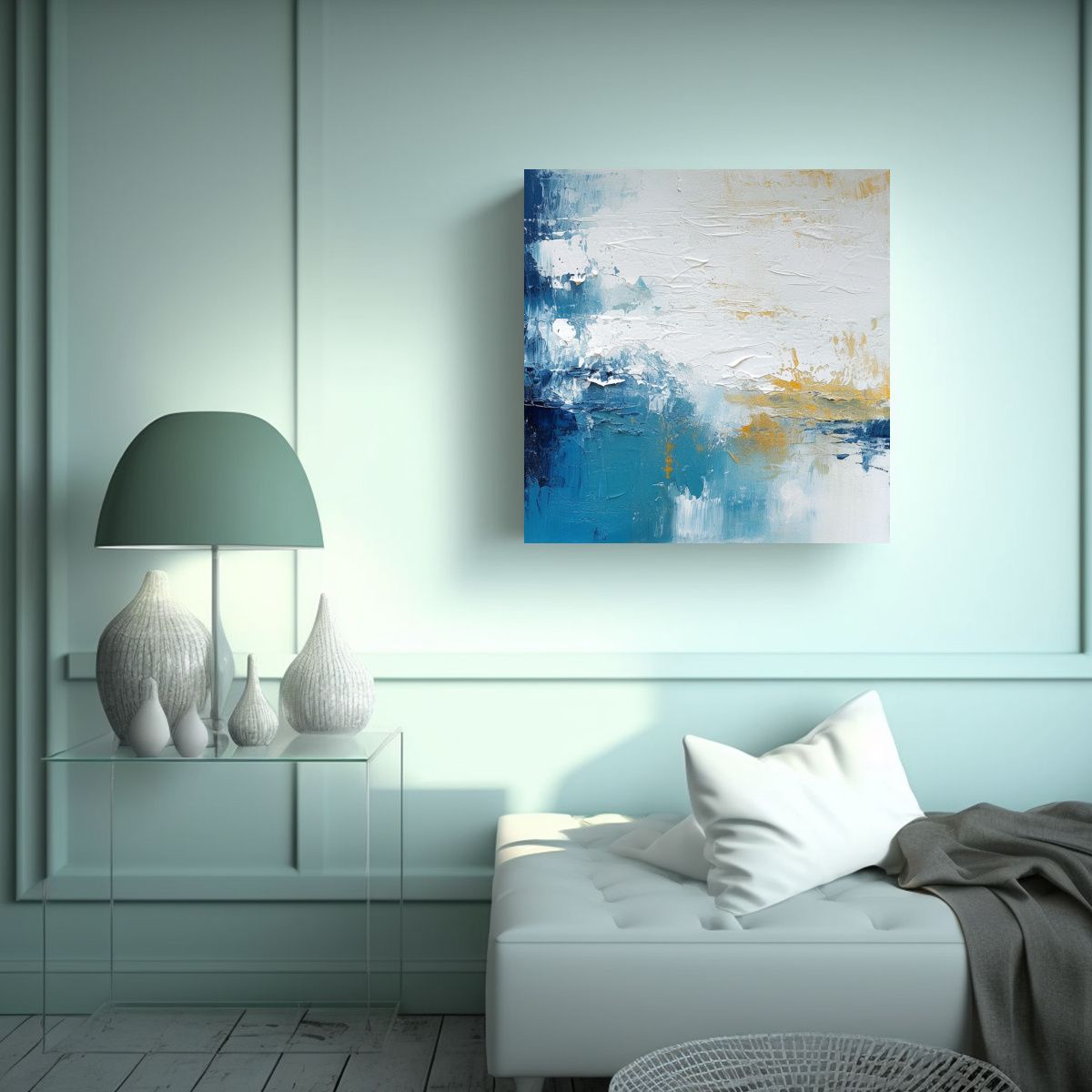 GENERICO - Pintura Abstracta Arte Patron Intensa Vitalidad 60x60 Cm