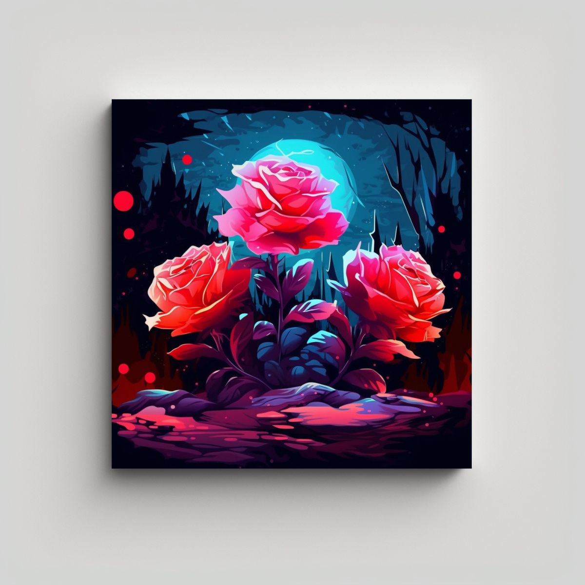 GENERICO - Simplicidad Conceptual Paisaje Mágico De Rosas 60x60 Cm