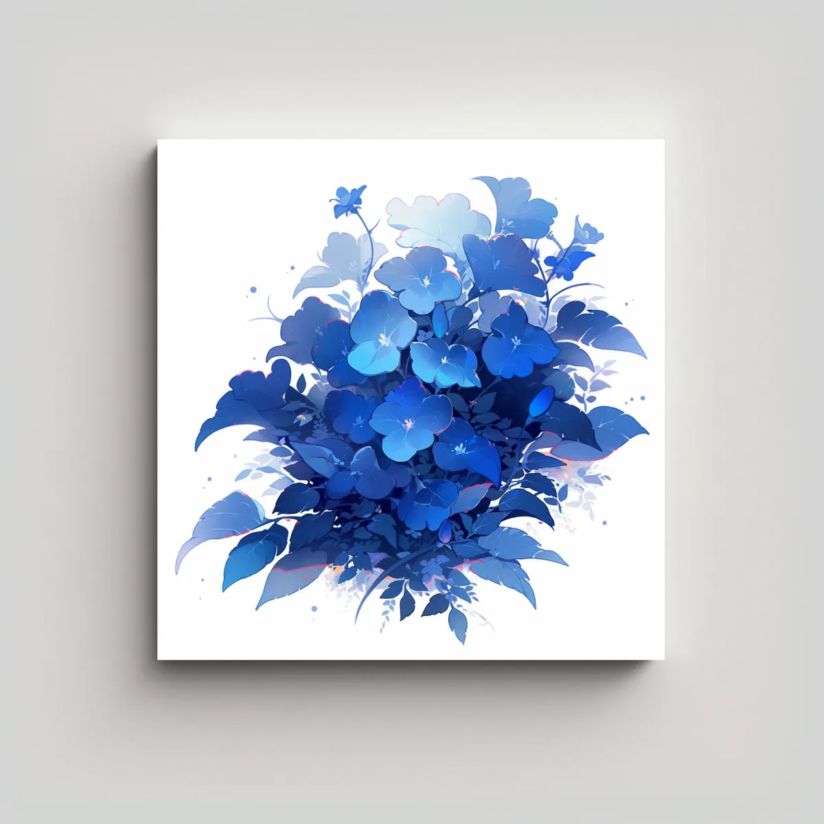GENERICO - Cuadro Modernos Protagonismo Colores Azules 60x60 Cm