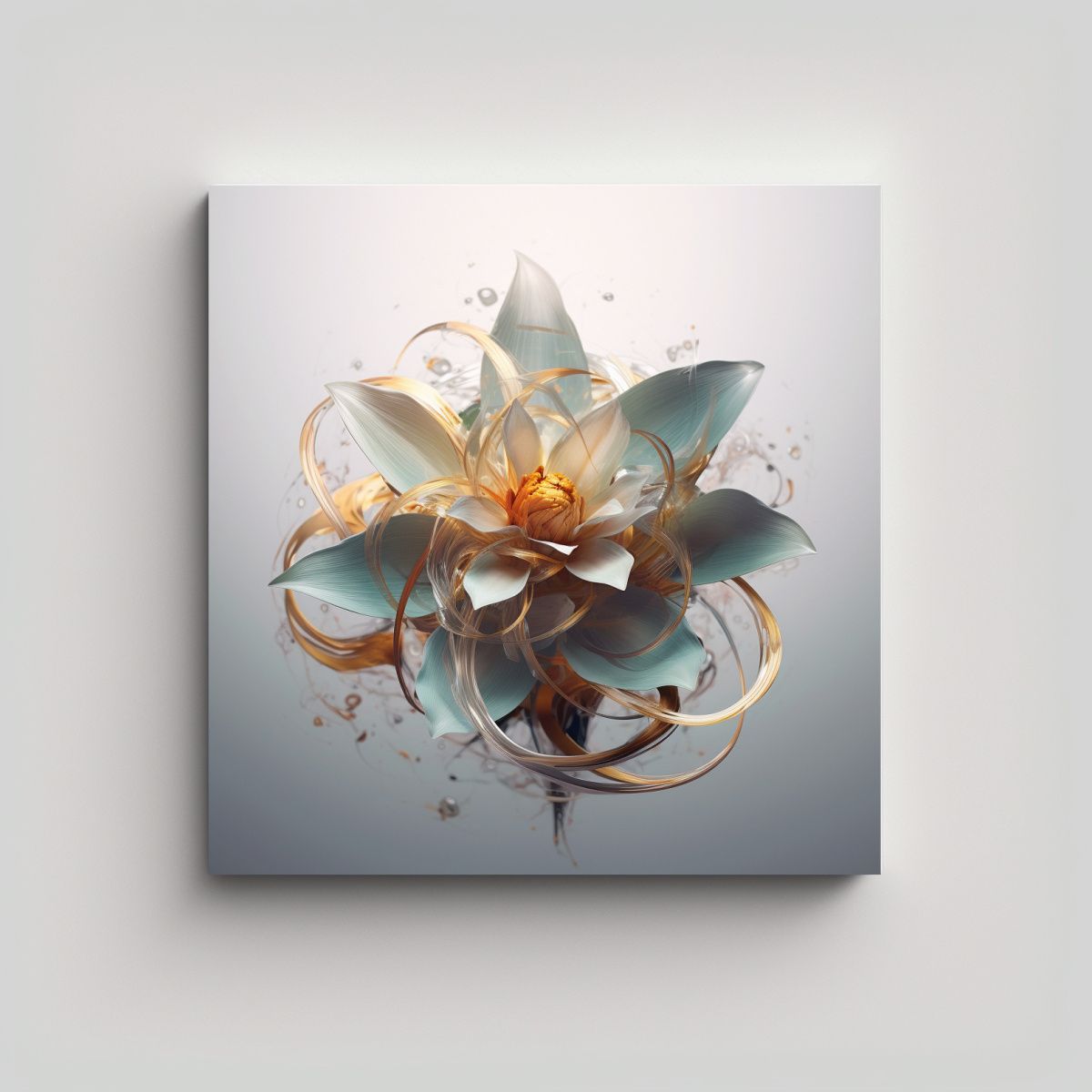 GENERICO - Inspiracion Luminosa Flores Futuristas Diseños 60x60 Cm.