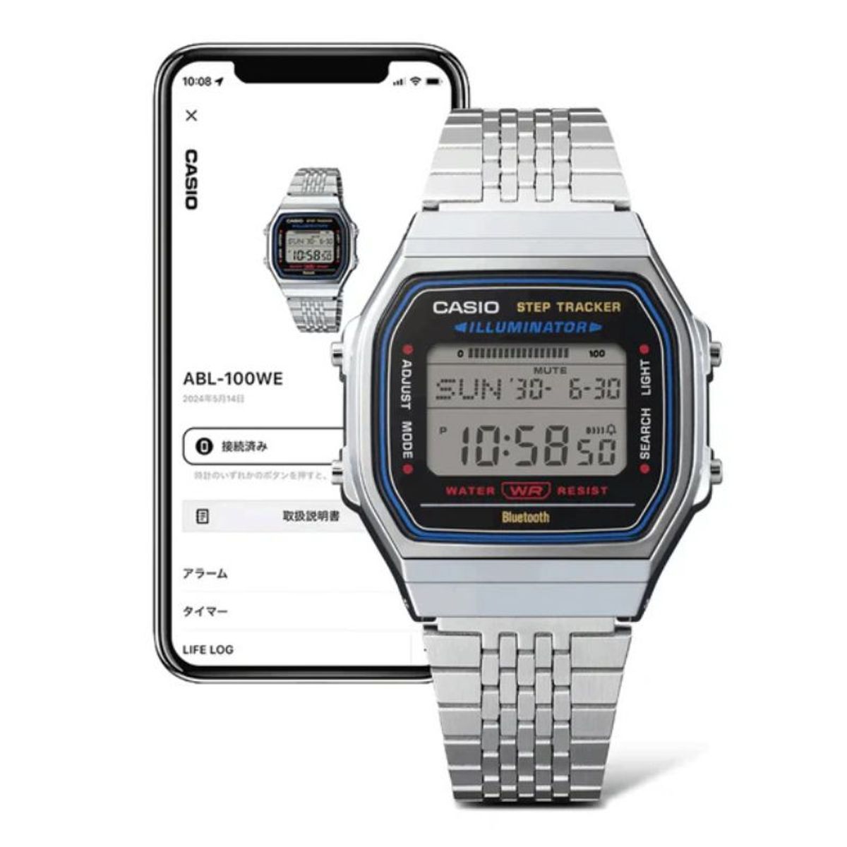 CASIO - Reloj Casio Vintage Unisex ABL-100WE-1ADF Bluetooth