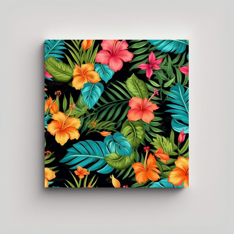 GENERICO - Decoración De Pared Efecto Visual Flores 60x60 Cm