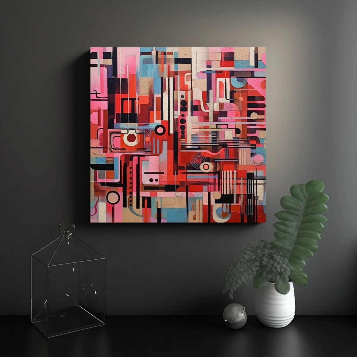 GENERICO - Cuadro Vintage Pop Art Abstracto En Guggenheim 60x60 Cm