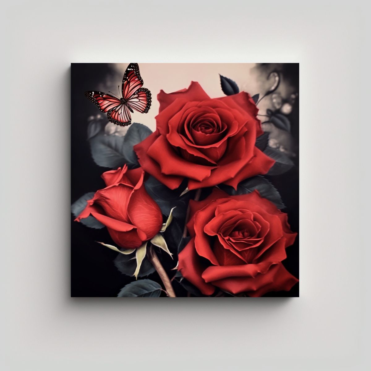 GENERICO - Fantasia Mariposa Rosa Moderna Arte Decorativo 60x60 Cm