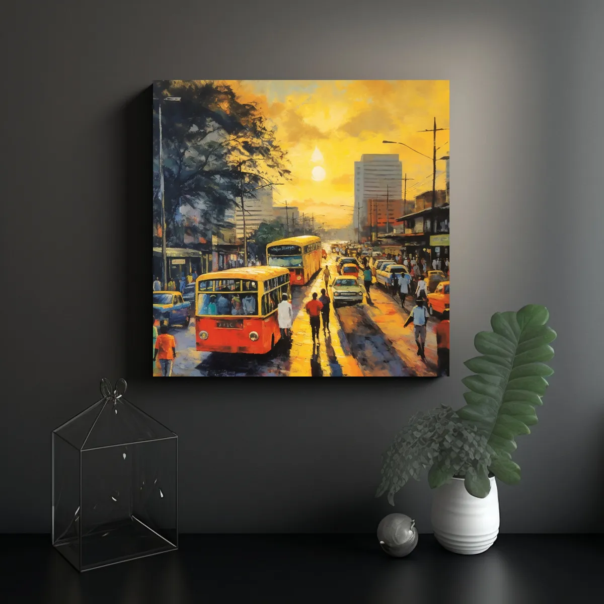 GENERICO - Pintura Impresionista Para Decorar Sala Con 60x60 Cm