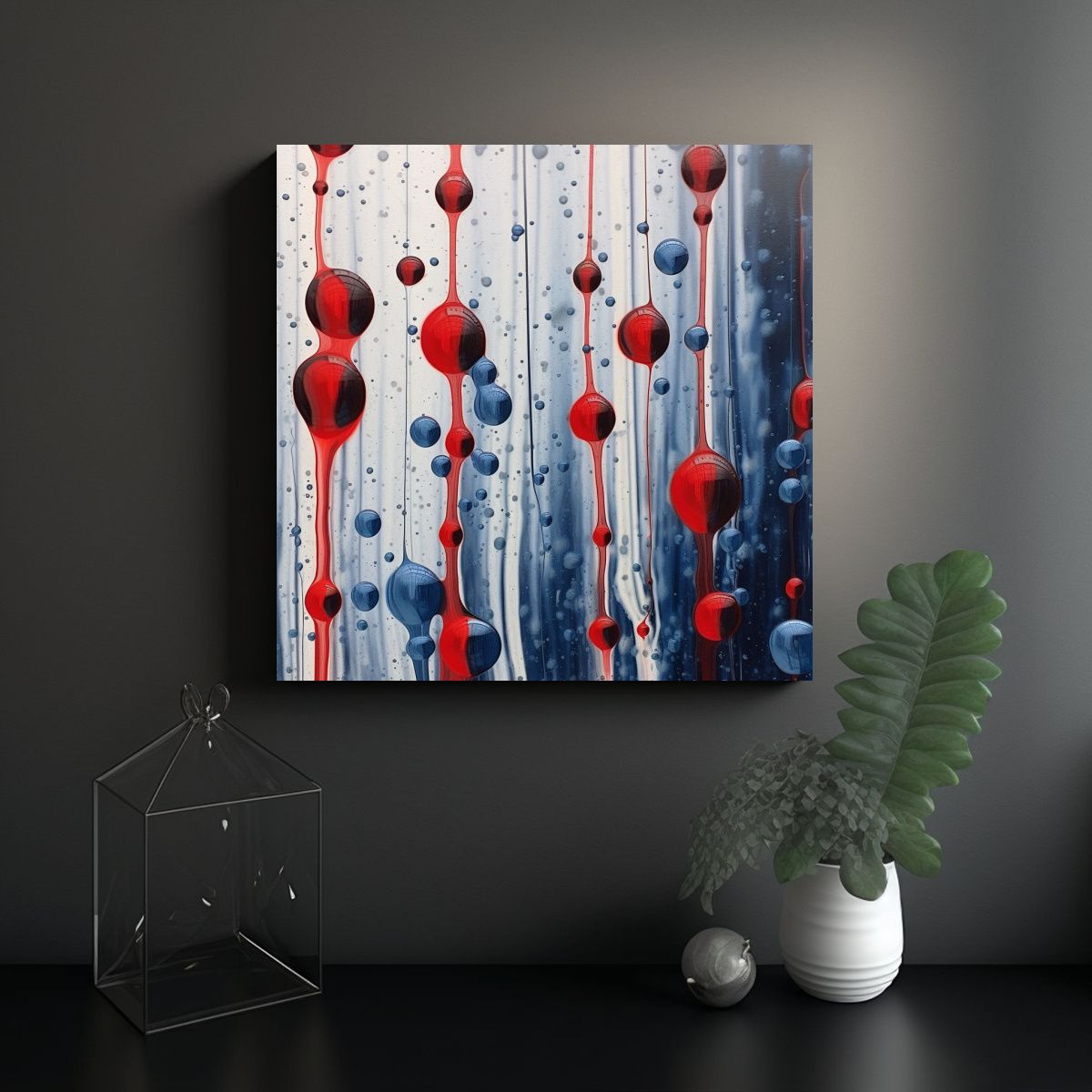 GENERICO - Pintura Decorativa Hermosa Belleza Con Líneas 60x60 Cm