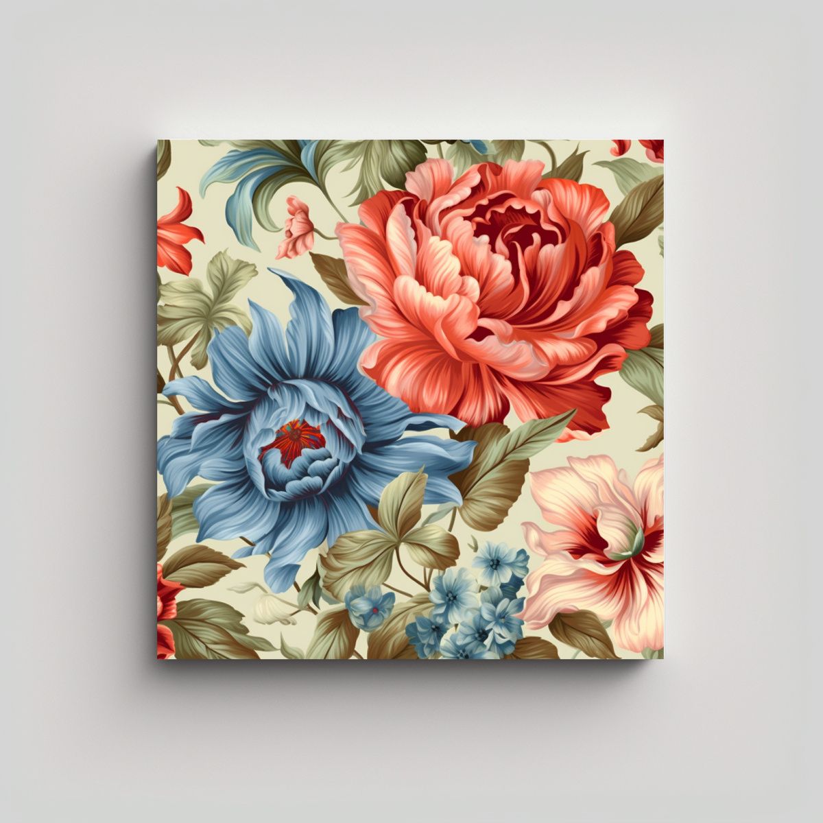 GENERICO - Composición De Arte Y Equilibrio Patrón Floral 60x60 Cm