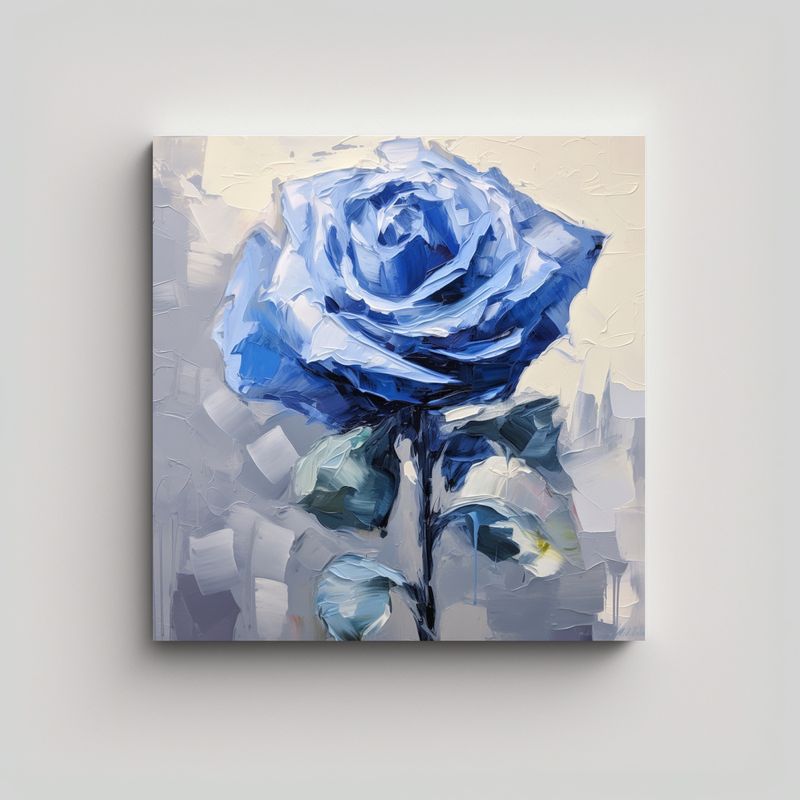 GENERICO - Cuadro Decorativo Arte Moderno Rosa Azul En 60x60 Cm