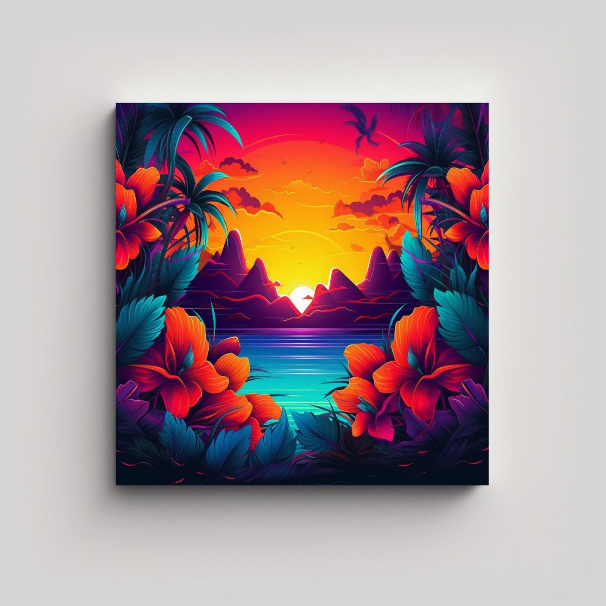 GENERICO - Cuadros Decorativos De Verano Arte De Pared 60x60 Cm