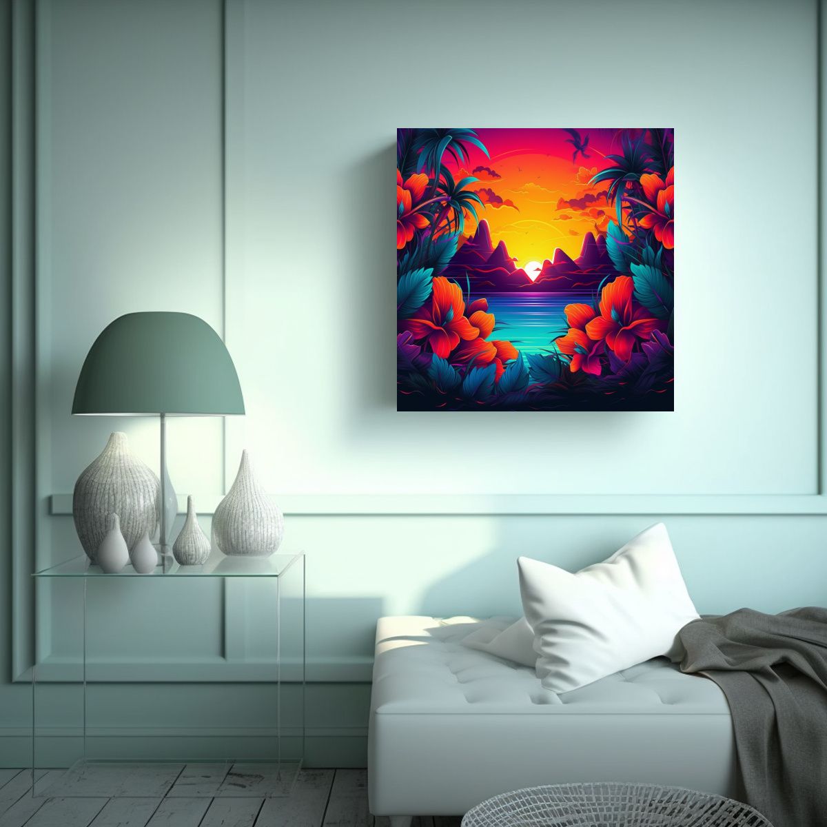 GENERICO - Cuadros Decorativos De Verano Arte De Pared 60x60 Cm