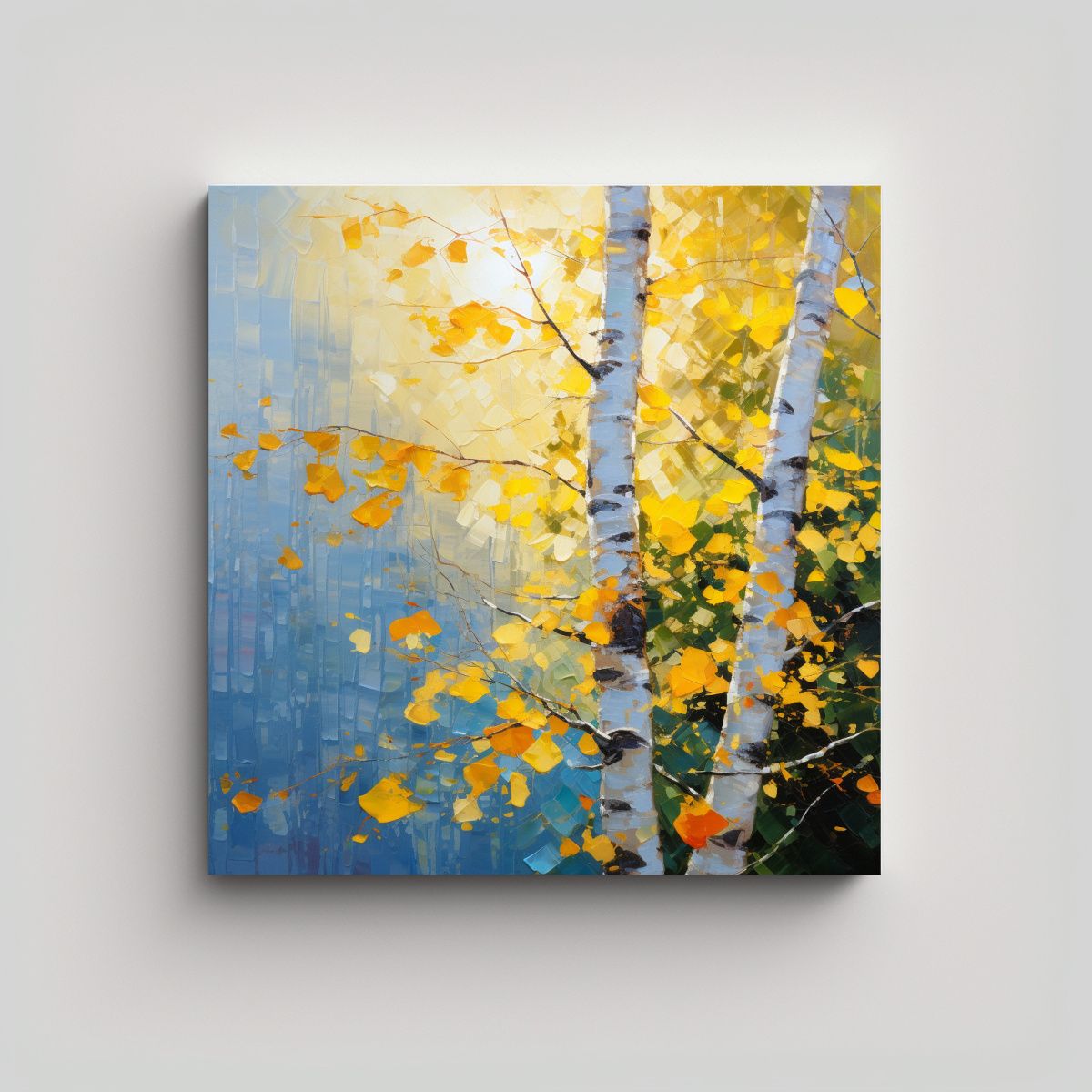 GENERICO - Cuadro De Tela De Cuadro De Un árbol De álamo 60x60 Cm