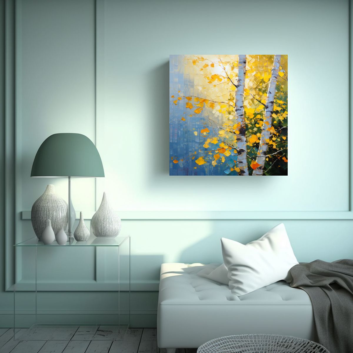 GENERICO - Cuadro De Tela De Cuadro De Un árbol De álamo 60x60 Cm