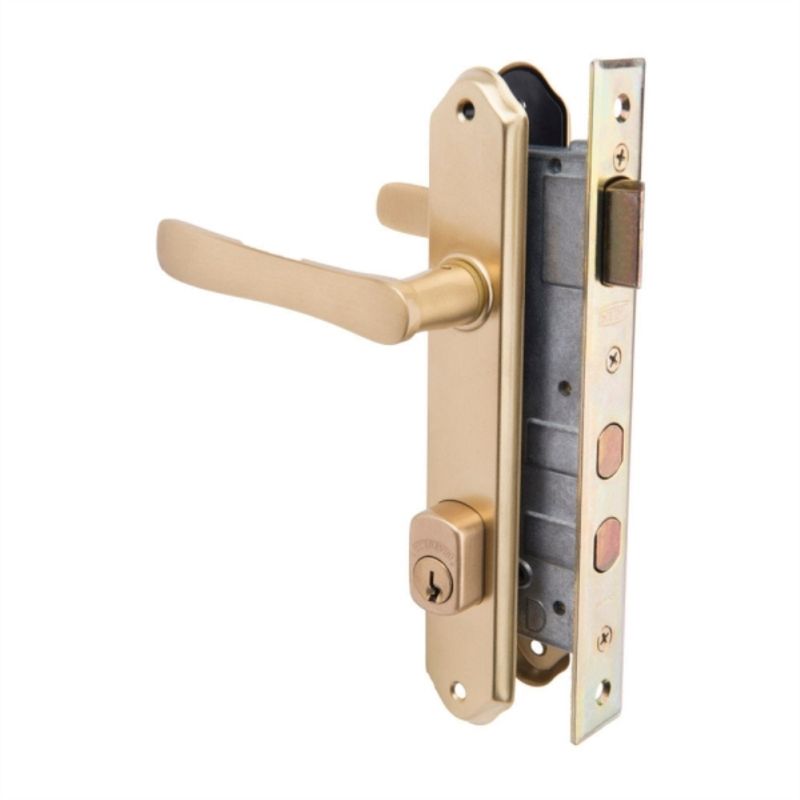 SCANAVINI - Cerradura embutida acceso bronce satinado 2 manillas 1080914