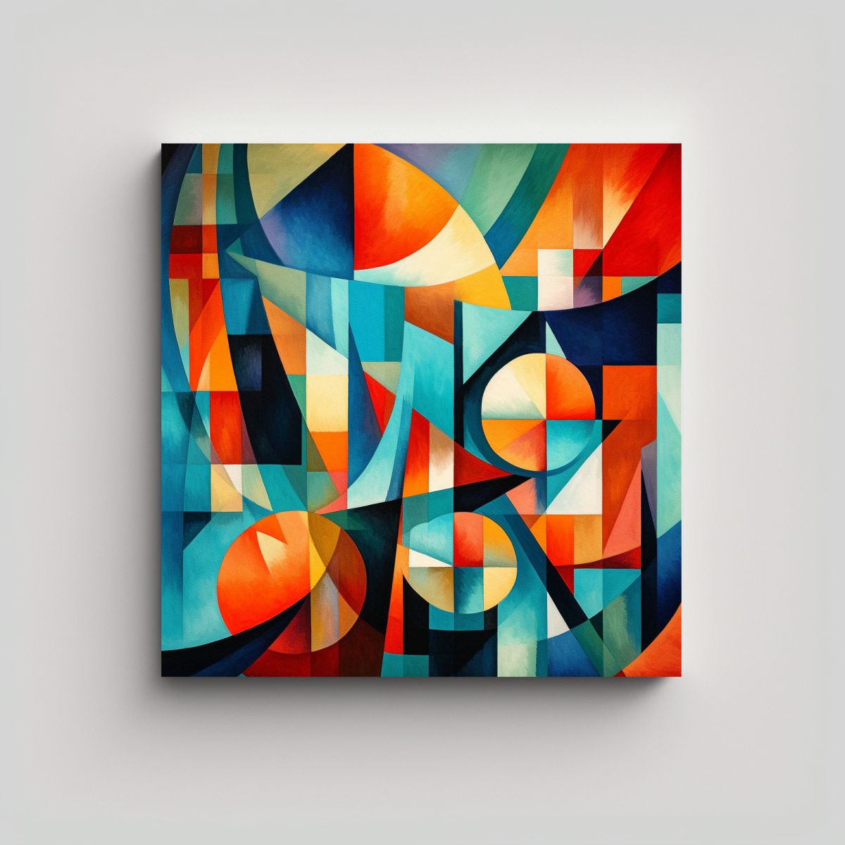 GENERICO - Pintura Abstracta Inspirada En Arte Moderno 60x60 Cm