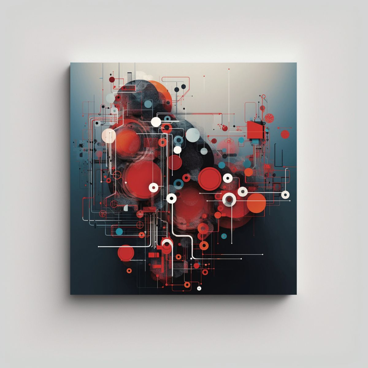 GENERICO - Arte Visual Algorítmico Con Efecto Espectacular 60x60 Cm