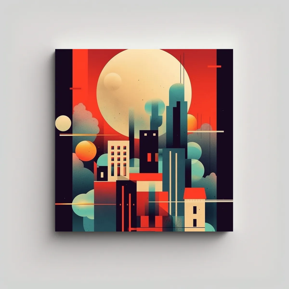 GENERICO - Pinturas Decorativas Innovadoras De Ciudad En 60x60 Cm.