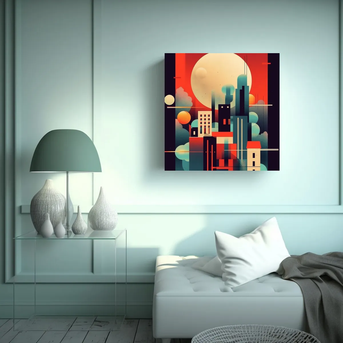 GENERICO - Pinturas Decorativas Innovadoras De Ciudad En 60x60 Cm.