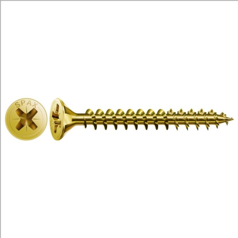 SPAX - Tornillo plana pozi yellox 4,5x35mm 100uds