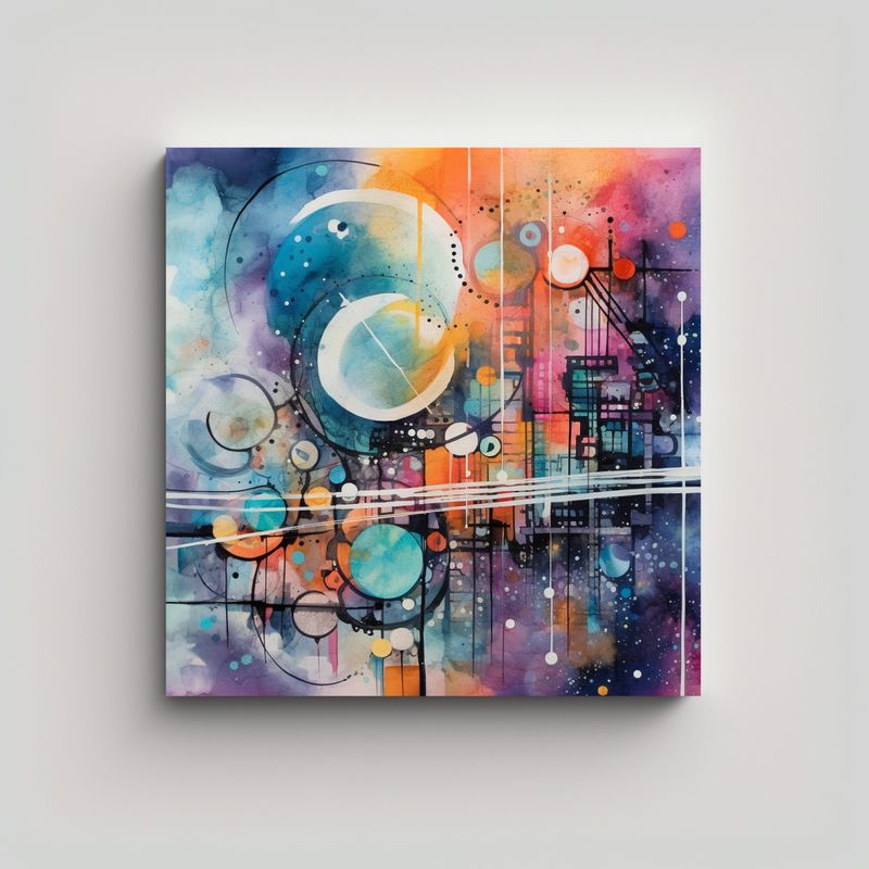 GENERICO - Cuadro Moderno Exuberante Con Tela En Bastidor 60x60 Cm