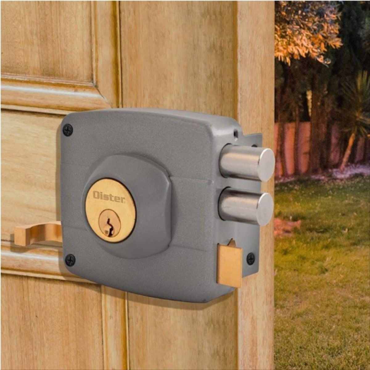 OISTER - Cerradura sobreponer acceso gris 110