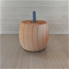 KUTZ - Pata small madera pino 80mm x 70mm h con esparrago 3/8