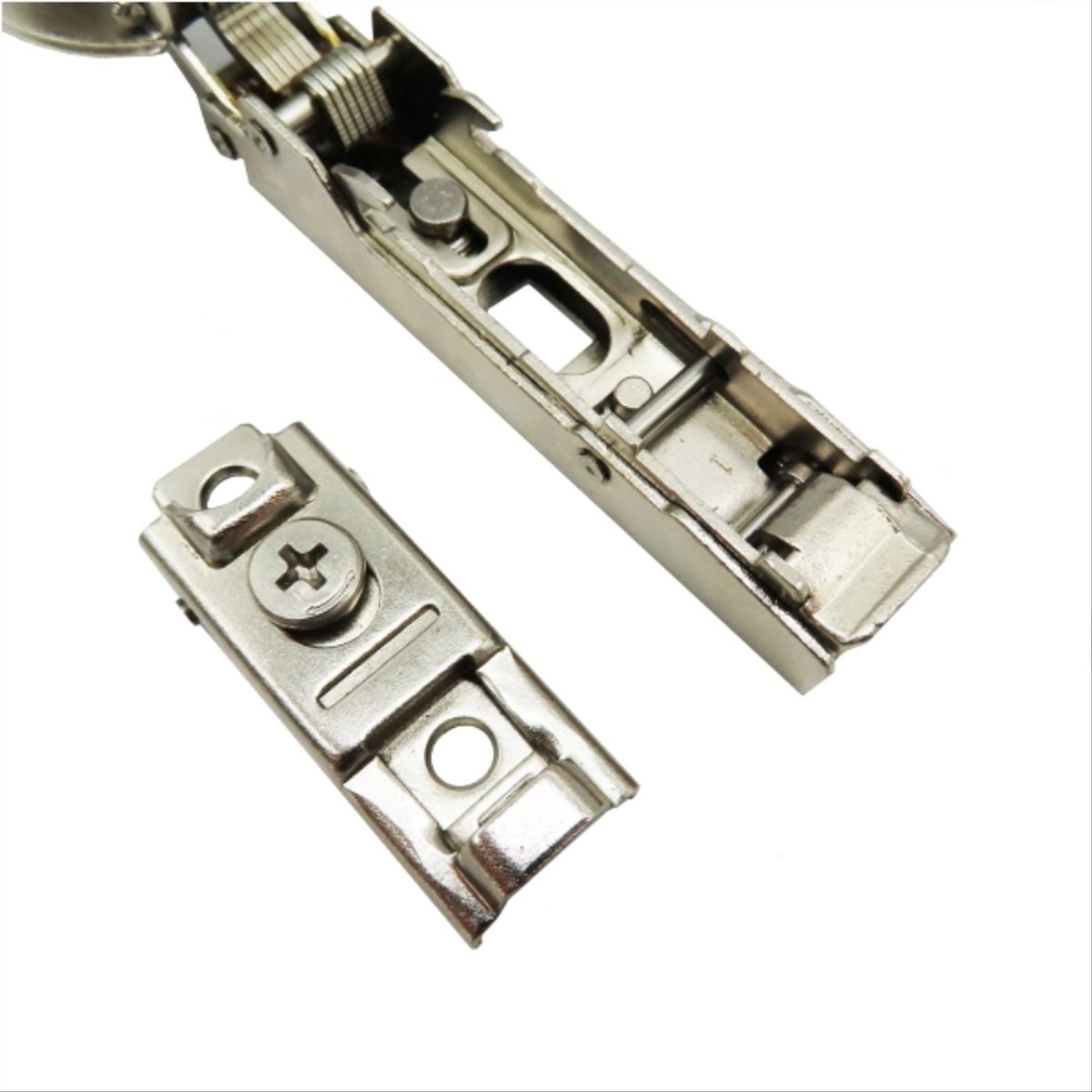KUTZ - Bisagra recta 35 mm con cierre suave y base invisible 4D Clip 2 unidades