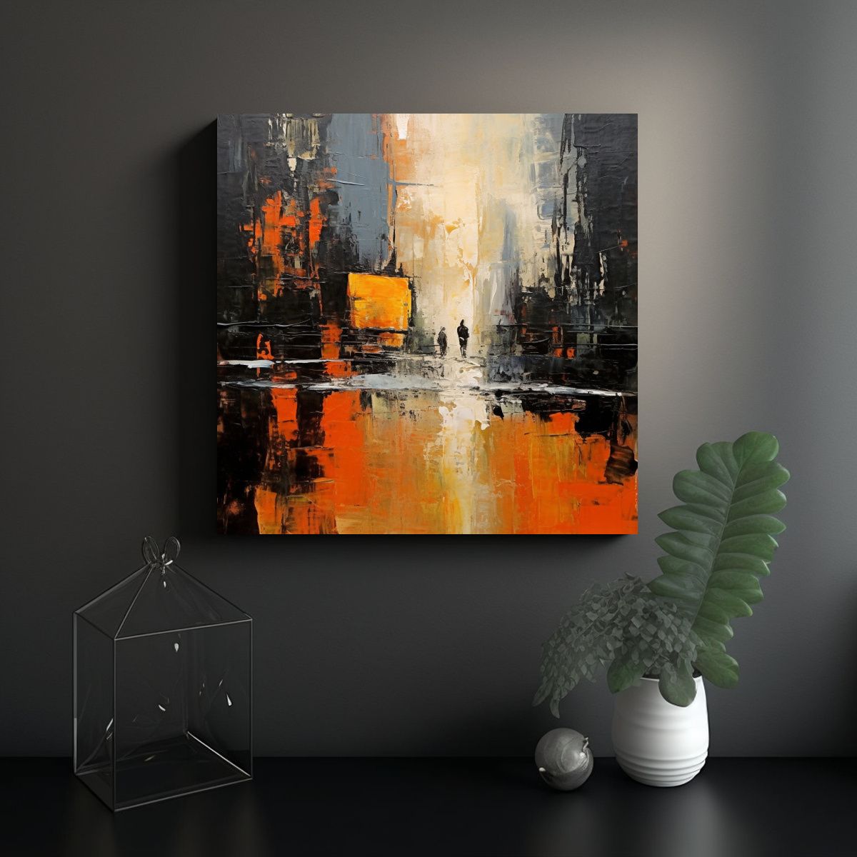 GENERICO - Pintura Abstracta Al óleo De La Obra Maestra 60x60 Cm