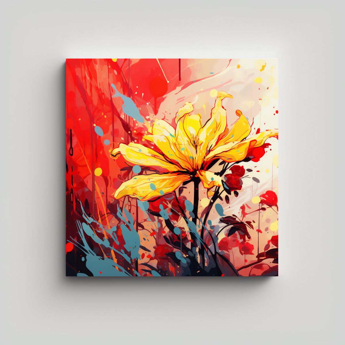 GENERICO - Lienzo De Tela Calidos Interiores Con Colores 60x60 Cm