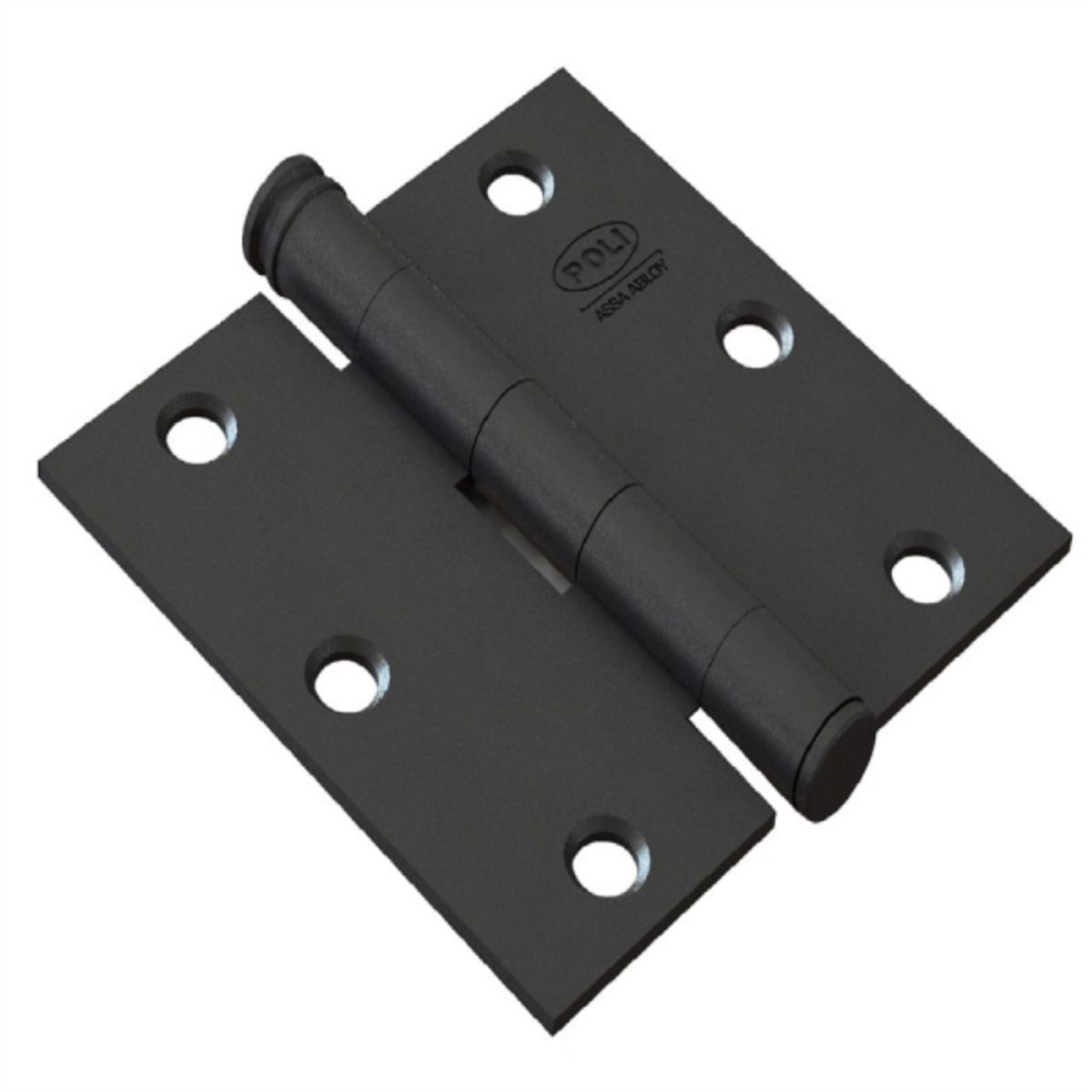 POLI - Bisagra poli 3.5x3.5 acero pintado negro un
