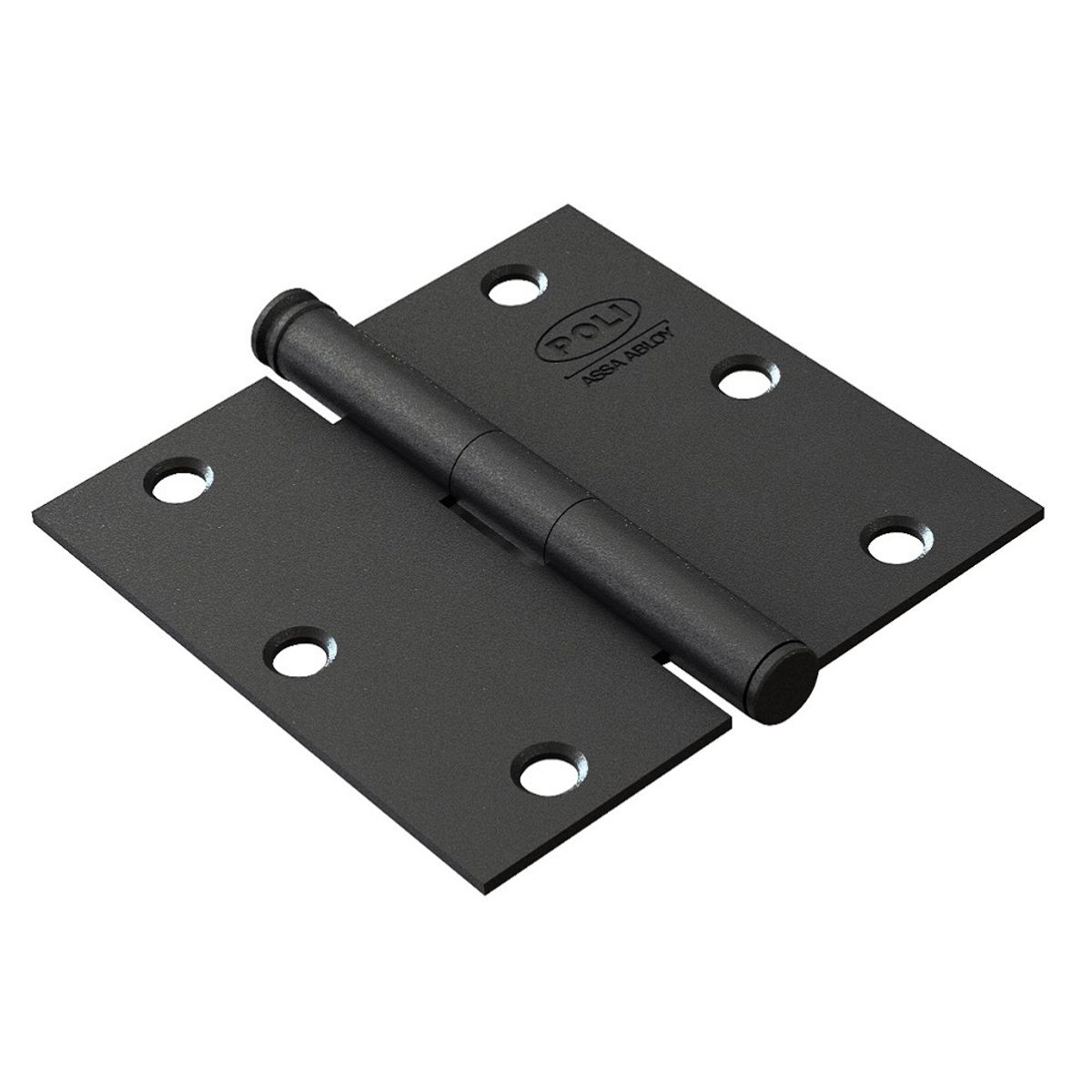 POLI - Bisagra poli 3.5x3.5 acero pintado negro un