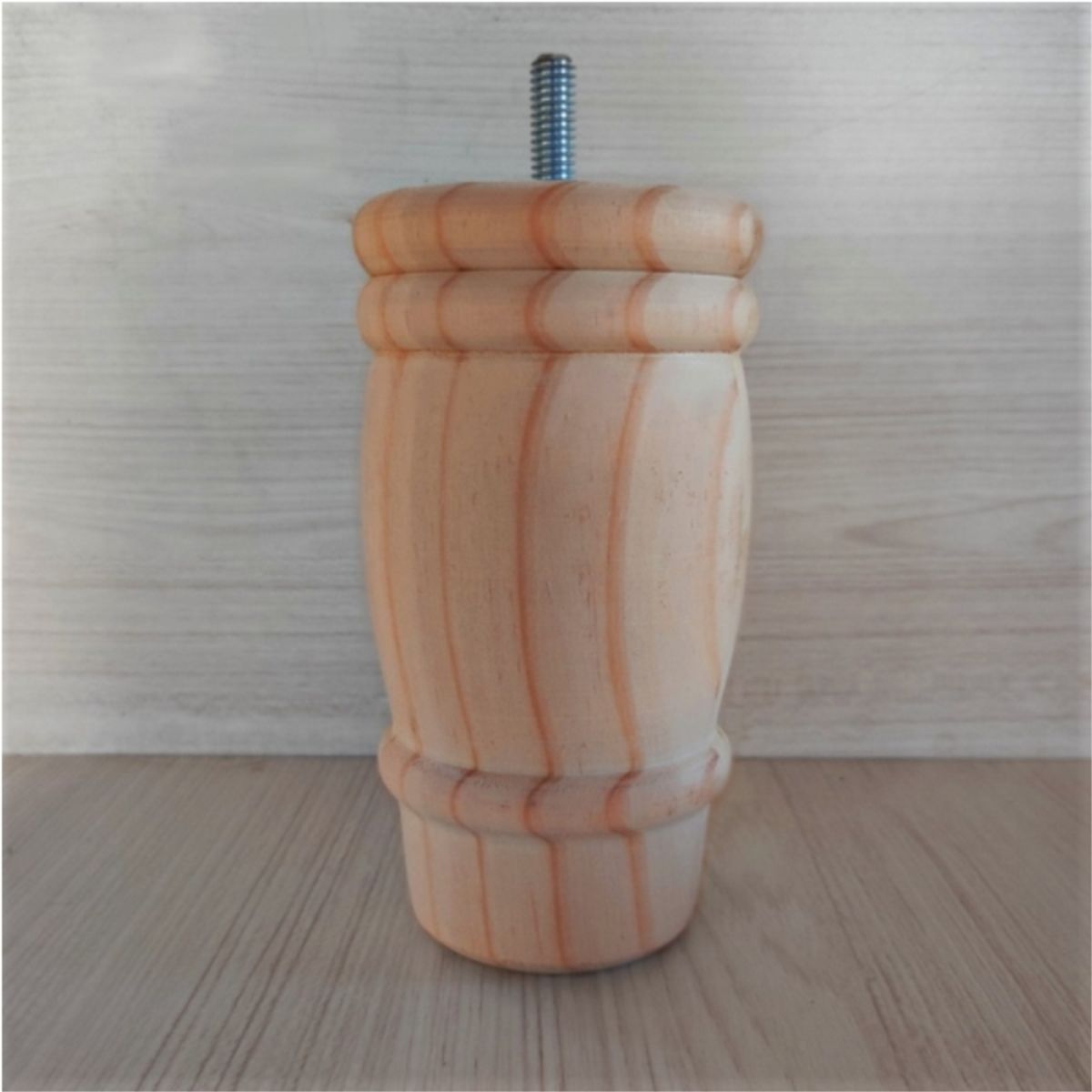 KUTZ - Pata fat madera pino 80mm x 150mm h con esparrago 3/8