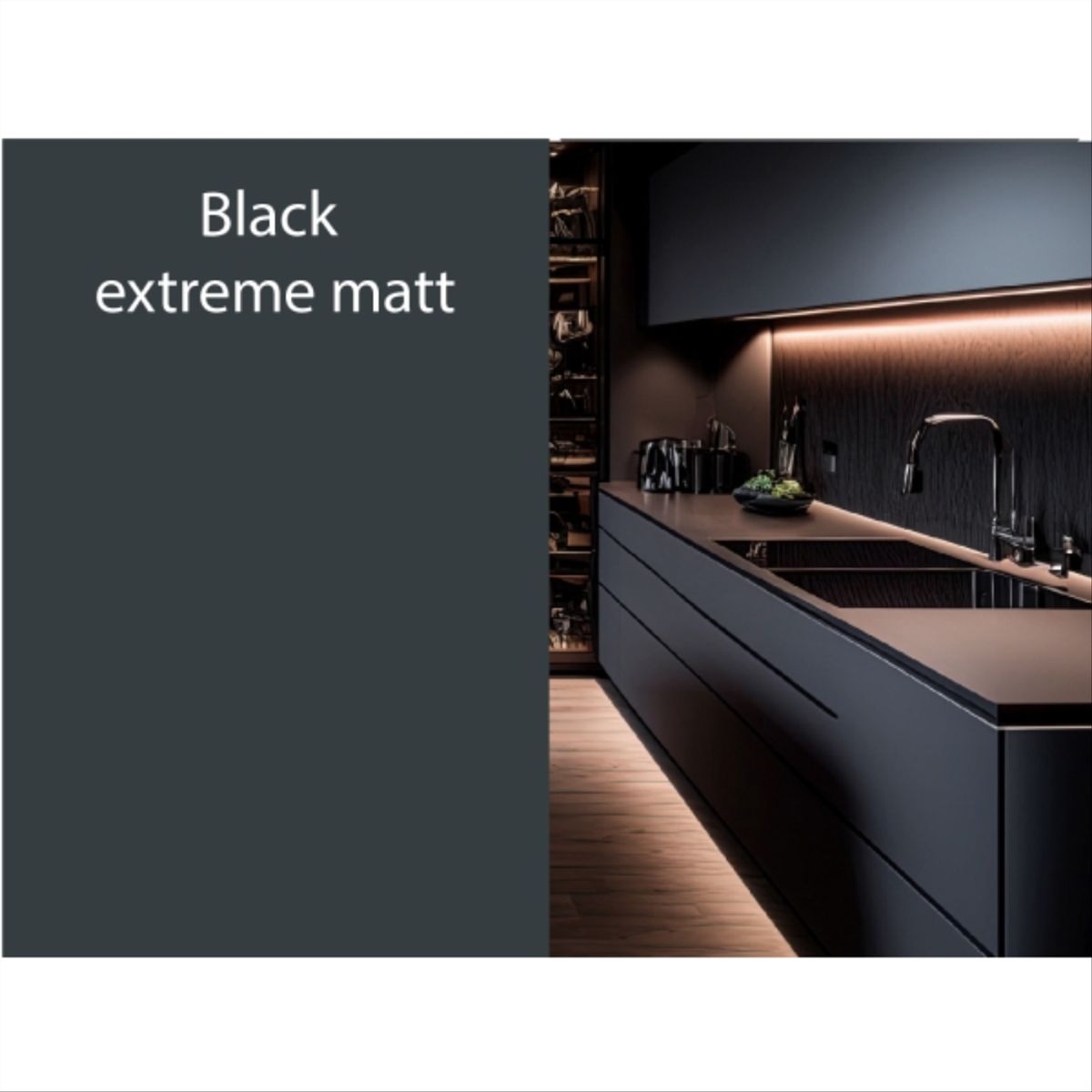 VESTO - Mdf tactil super matte negro 18mm 1.34x2.75