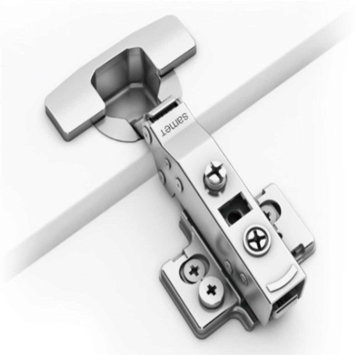 SAMET - Bisag. 35 recta cierre suave 3d clip tarugo 10mm 2unds