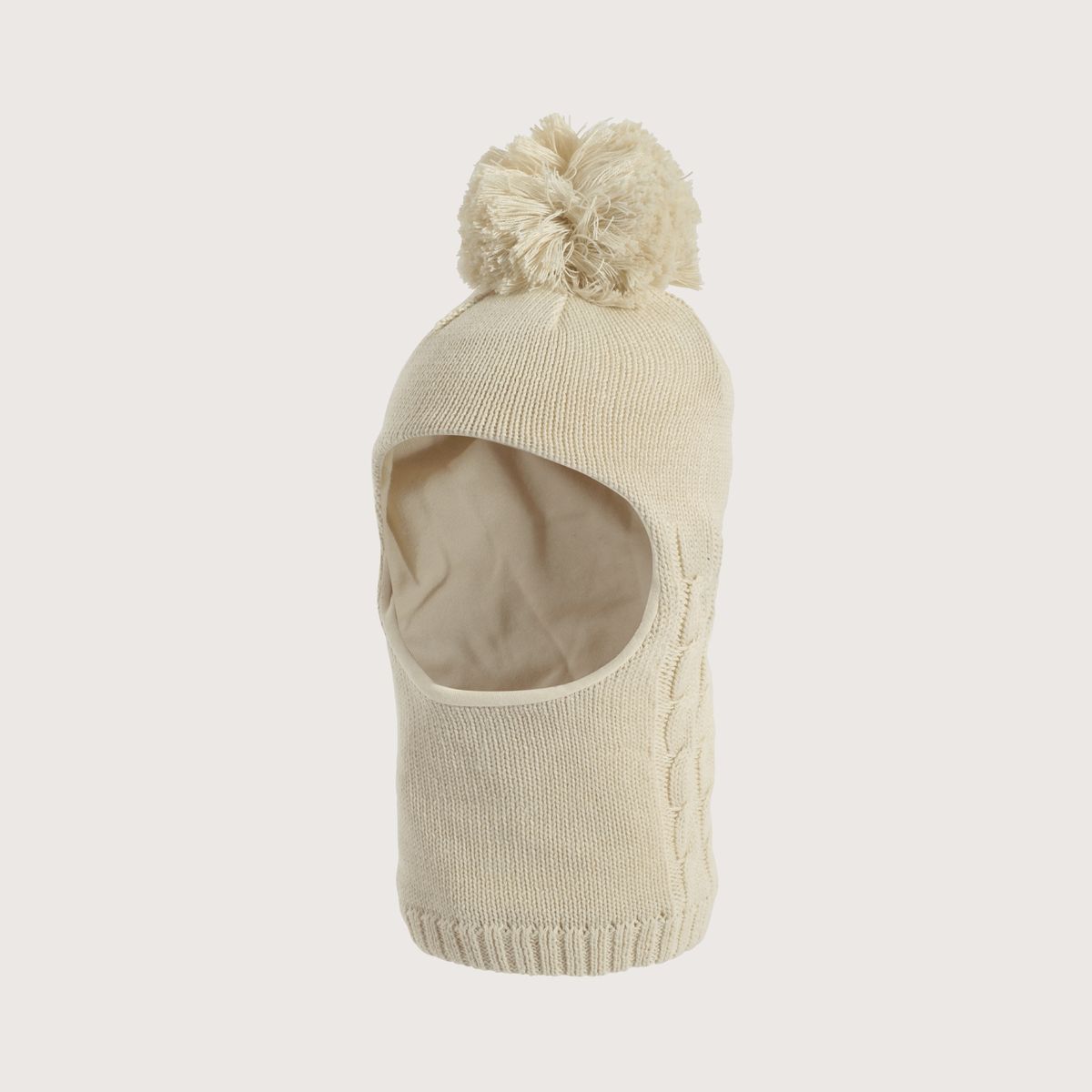 OPALINE - Pasamontaña de algodón color crema para niños