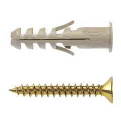 FISCHER - Tarugo Nylon SA6mm + Tornillo 4.5x35mm 100 unidades