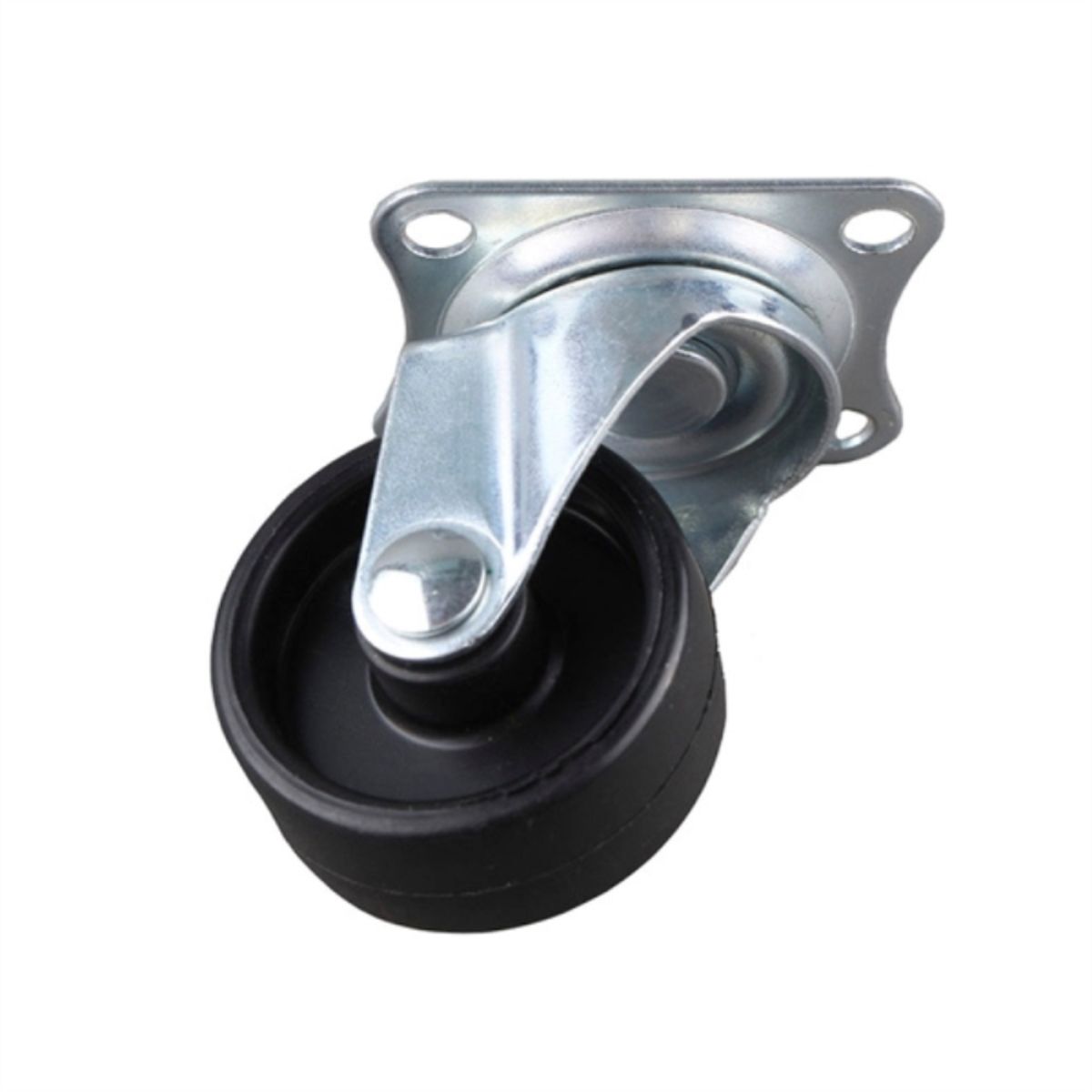 KUTZ - Rueda poliuretano negra 40mm sin freno 25kg