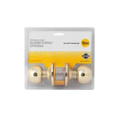 YALE - Cerradura pomo dormitorio/oficina bronce
