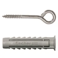 FISCHER - Tarugo Nylon SX8mm + Cancamo Cerrada 3 unidades