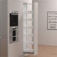 Despensa extracion frontal 6 cestos 300mm para muebles blanca