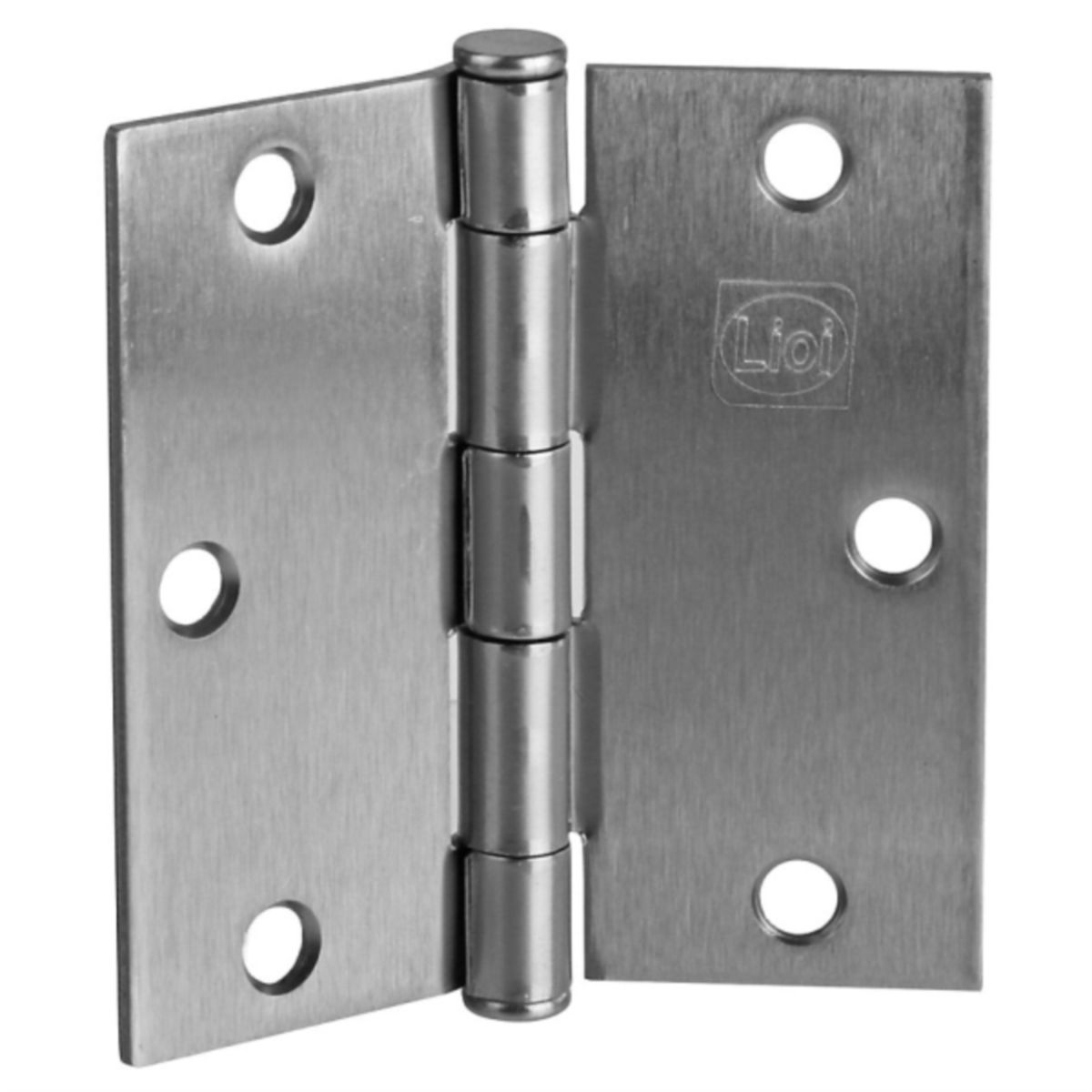 LIOI - Pack bisagras L88 acero niquel satin 3,5x3,5" 2unds