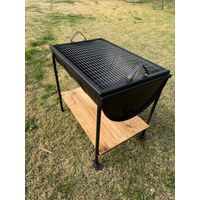 Parrilla plana con apoyo tipo repisa