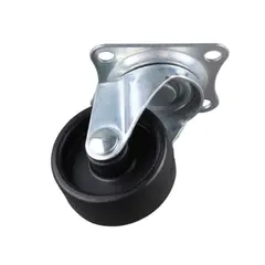 KUTZ - Rueda poliuretano negra 50mm sin freno 35kg