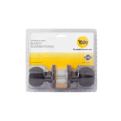 YALE - Cerradura pomo baño/dormitorio negro