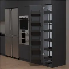 KUTZ - Despensa extraíble para muebles 1 puerta 6 cestos antracita